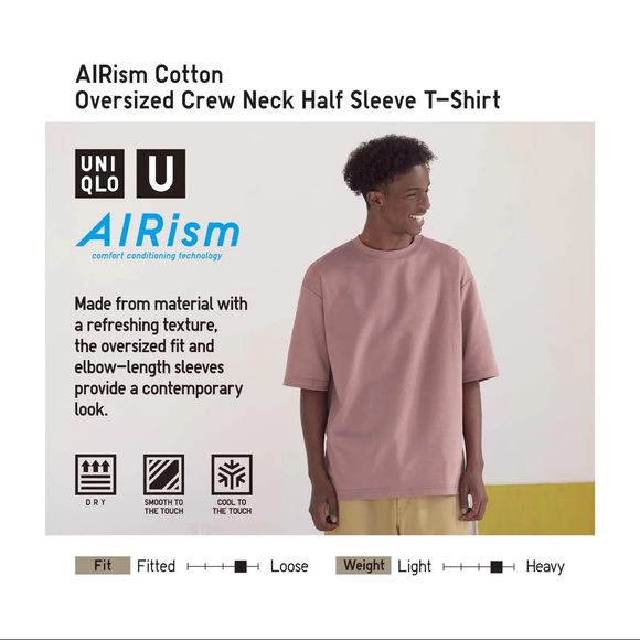 Uniqlo U Airism crew neck oversized t-shirt - Picture 11 of 13